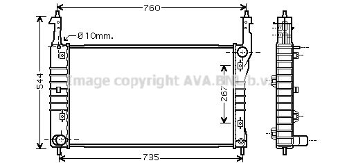 AVA QUALITY COOLING Radiaator,mootorijahutus OL2432